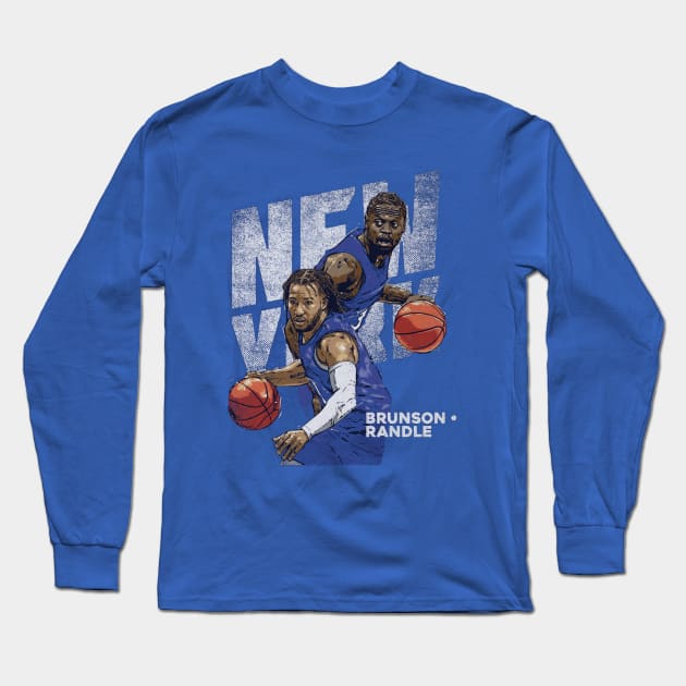 Jalen Brunson & Julius Randle New York Duo Long Sleeve T-Shirt by danlintonpro